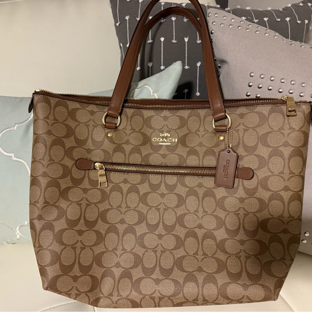 Coach Brown Signature Tote Bag
